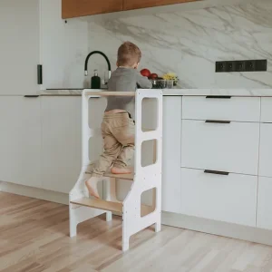 Duck Woodworks, Justerbar hjelpekrakk, hvit/natur
